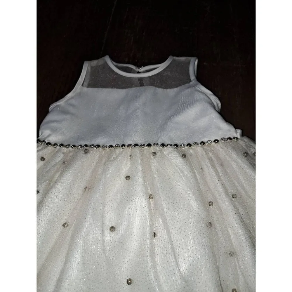 6 American Princess Ivory Sleeveless Rhinestone Embellished Dress Wedding Easter